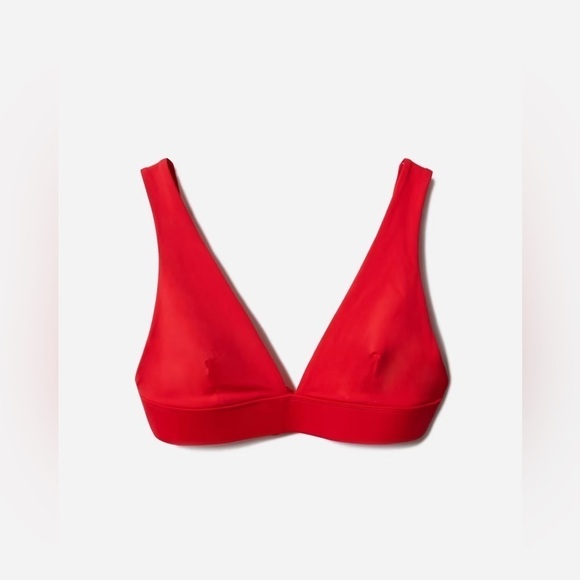 Everlane The Triangle Bikini Top in Bright Red NWT - Picture 7 of 11